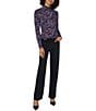 Vince Camuto Knit Long Sleeve Paisley Turtleneck - Image 3