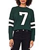 Vince Camuto Knit Number 7 Game Day Round Neck Long Sleeve Sweater, Color:Windsor Moss - Image 1