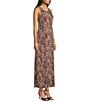 Vince Camuto Knit Round Neck Sleeveless Maxi Sheath Dress, Color:Rich Taupe - Image 3