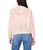 Vince Camuto Knit V-Neck Long Sleeve Button Front Cardigan, Color:Whisper Pink - Image 2