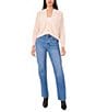 Vince Camuto Knit V-Neck Long Sleeve Button Front Cardigan, Color:Whisper Pink - Image 3
