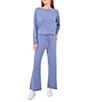 Vince Camuto Coordinating Knit Wide Leg Drawstring Pants, Color:Horizon Blue - Image 3