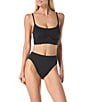 Vince Camuto Lace Up Back Scoop Neck Underwire Corset Bikini Swim Top - Image 3
