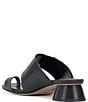 Color:Black - Image 4 - Lenqua Leather Toe Loop Slide Sandals
