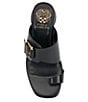 Color:Black - Image 6 - Lenqua Leather Toe Loop Slide Sandals
