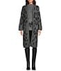 Vince Camuto Leopard Print Long Sleeve Open Front Cardigan, Color:Medium Heather Grey - Image 1