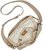Color:Beige - Image 3 - Livy Leather Small Shoulder Bag