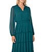 Vince Camuto Long Sleeve Yoryu Tiered Ruffle V Neck Maxi Dress - Image 3