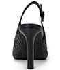 Color:Black - Image 3 - Lyndon Quilted Leather Peep Toe Slingback Pumps