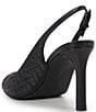 Color:Black - Image 4 - Lyndon Quilted Leather Peep Toe Slingback Pumps