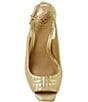 Color:Gold - Image 6 - Lyndon Quilted Metallic Leather Peep Toe Slingback Sandals