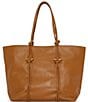Color:Aged Rum - Image 1 - Lynne Leather Tote Bag