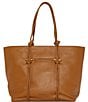 Color:Aged Rum - Image 2 - Lynne Leather Tote Bag