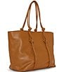 Color:Aged Rum - Image 4 - Lynne Leather Tote Bag