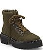 Color:Green - Image 1 - Maissa Quilted Suede Chain Detail Chunky Lug Sole Hiker Boots