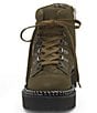 Color:Green - Image 5 - Maissa Quilted Suede Chain Detail Chunky Lug Sole Hiker Boots