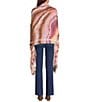 Vince Camuto Marble Wave Supersoft Scarf Wrap, Color:Pink - Image 2