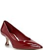 Color:Flame - Image 1 - Margie Patent Leather Kitten Heel Pumps