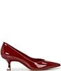 Color:Flame - Image 2 - Margie Patent Leather Kitten Heel Pumps