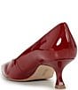 Color:Flame - Image 4 - Margie Patent Leather Kitten Heel Pumps