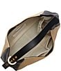 Color:Black - Image 3 - Marza Straw Shoulder Hobo Bag