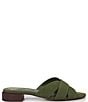 Color:Lush Olive - Image 2 - Maydree Suede Crossband Sandals