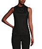 Color:Rich Black - Image 1 - Mesh Halter Neck Sleeveless Tank