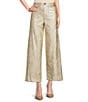 Vince Camuto Metallic Cropped Wide Leg Pants, Color:Soft Gold - Image 1
