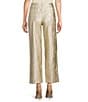 Vince Camuto Metallic Cropped Wide Leg Pants, Color:Soft Gold - Image 2