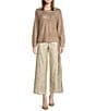Vince Camuto Metallic Cropped Wide Leg Pants, Color:Soft Gold - Image 3