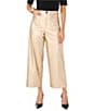 Vince Camuto Metallic Cropped Wide Leg Pants, Color:Soft Gold - Image 5