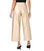 Vince Camuto Metallic Cropped Wide Leg Pants, Color:Soft Gold - Image 6