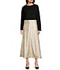 Vince Camuto Metallic Maxi A-Line Skirt, Color:Soft Gold - Image 3