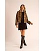 Vince Camuto Mohair Leopard Print Point Collar Long Sleeve Button Front Jacket, Color:Rich Taupe - Image 6