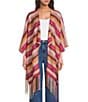 Vince Camuto Multi Striped Fringe Topper - Image 4
