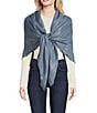 Vince Camuto New Basket Weave Square Scarf, Color:Denim - Image 2