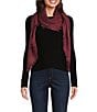 Vince Camuto New Basket Weave Square Scarf, Color:Burgundy - Image 1