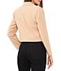 Color:Fall Camel - Image 2 - Notch Lapel Long Sleeve Button Front Cropped Blazer