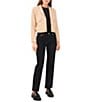 Color:Fall Camel - Image 3 - Notch Lapel Long Sleeve Button Front Cropped Blazer