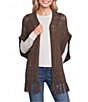 Vince Camuto Novelty Knit Fringe Topper - Image 1