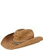 Vince Camuto Novelty Trim Straw Cowboy Hat - Image 1