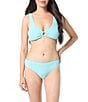 Vince Camuto Ocean Ripple Solid Texture High Cut Hipster Swim Bottom, Color:Oasis - Image 3