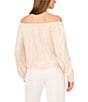 Vince Camuto Off-The-Shoulder Button Down Tie Front Blouse, Color:Turtle Dove - Image 2
