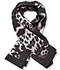 Vince Camuto Ombre Animal Print Square Scarf, Color:Black - Image 1