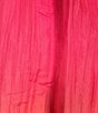 Color:Hot Pink - Image 3 - Ombre Halter Neck Sleeveless Taffeta Dress