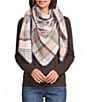 Vince Camuto Overscale Plaid Woven Neck Warmer Scarf - Image 1