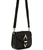 Color:Black - Image 4 - Passo Leather Crossbody Saddle Bag