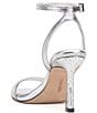 Color:Silver - Image 4 - Penelopy Crinkle Metallic Leather Dress Sandals