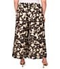 Vince Camuto Plus Size Coordinating Floral Print Drawstring Wide Leg Pants, Color:Rich Black - Image 2