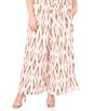 Vince Camuto Plus Size Coordinating Tie Front Wide Leg Pull-On Pants, Color:Argan Oil - Image 1